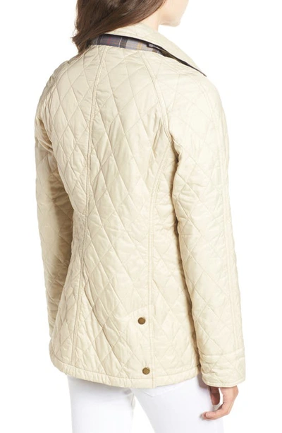 Shop Barbour Beadnell Summer Quilted Jacket In Pearl