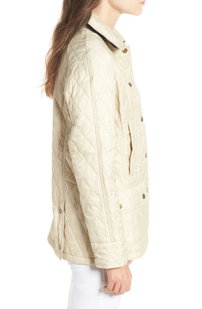 Shop Barbour Beadnell Summer Quilted Jacket In Pearl
