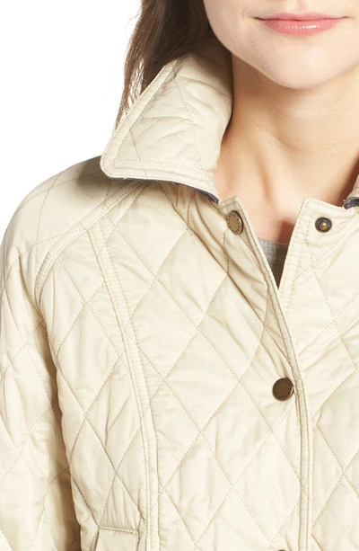 Shop Barbour Beadnell Summer Quilted Jacket In Pearl