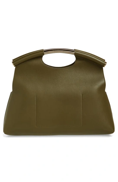 Shop Proenza Schouler Bar Leather Shoulder Bag In Olive