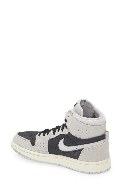 Shop Jordan Air  1 Zoom Comfort 2 High Top Sneaker In Light Iron Ore/ Grey/ Black