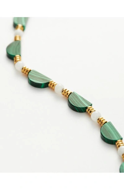 Shop Missoma Zenyu Seed Pearl Choker Necklace In Gold/green