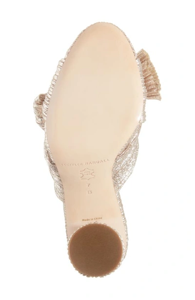 Loeffler Randall Emilia Pleated Knot Slide Sandals In Champagne