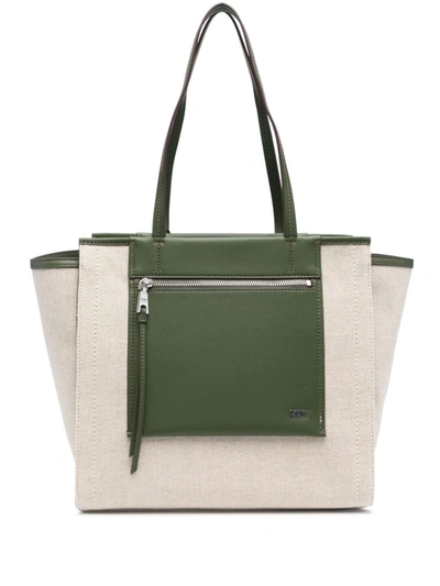 Shop Dkny Pax Cotton Shopping Bag In Beige