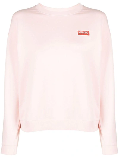 Shop Kenzo Paris Cotton Sweatshirt In Pink