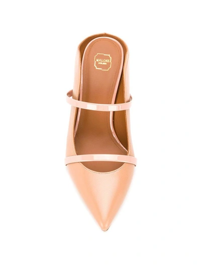 Shop Malone Souliers Maureen Leather Pumps In Powder