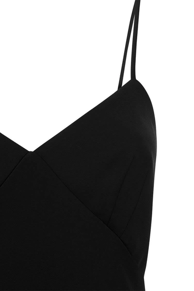 Shop Max Mara Selce - Envers Satin Slip Dress In Black