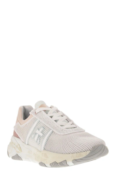 Shop Premiata Buff 6207 - Sneakers In White/pink