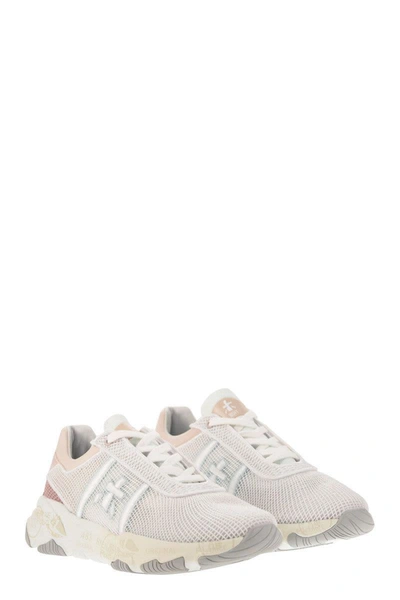 Shop Premiata Buff 6207 - Sneakers In White/pink