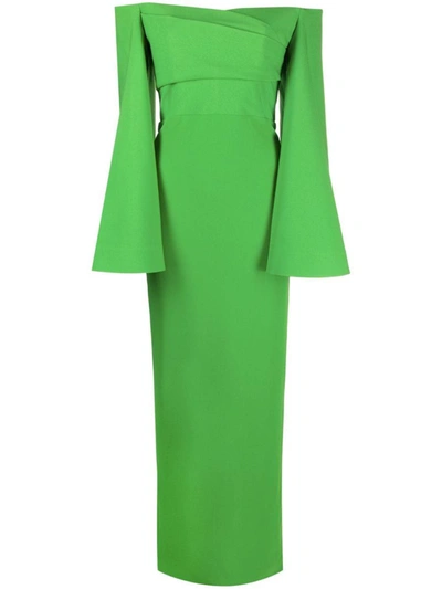 Shop Solace London Eliana Maxi Dress In Green