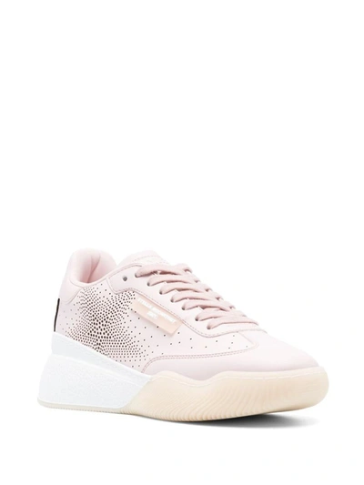 Shop Stella Mccartney Loop Faux-leather Sneakers In Pink