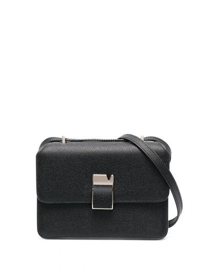 Shop Valextra Nolo Small Leather Crossbody Bag In Black