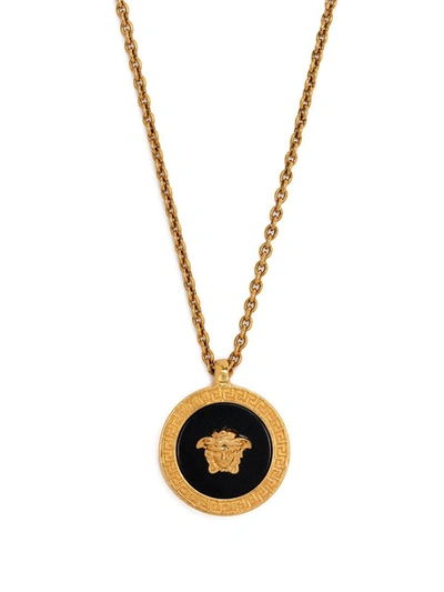 Shop Versace La Medusa Pendant Necklace In Golden