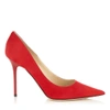 JIMMY CHOO ABEL Red Suede Pointy Toe Pumps