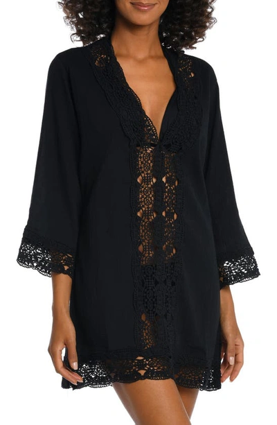 La Blanca Island Fare Cover-up Tunic In Black