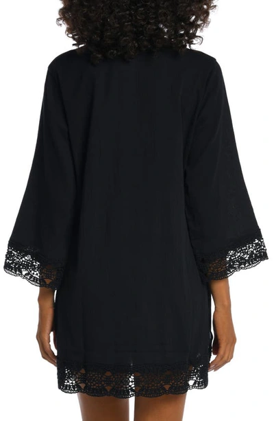 La Blanca Island Fare Cover-up Tunic In Black