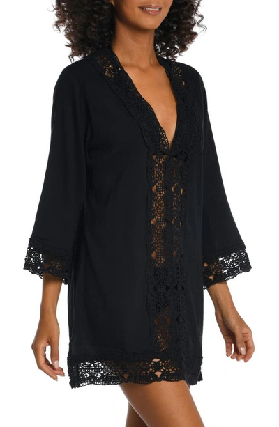 La Blanca Island Fare Cover-up Tunic In Black