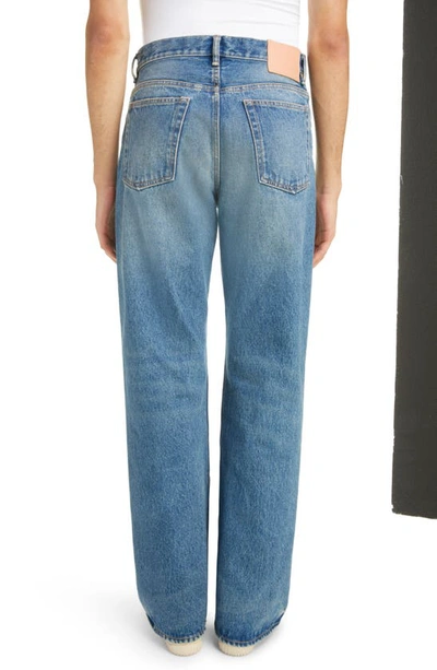 Acne Studios Slim Organic Cotton Denim Cropped Jeans In Blue