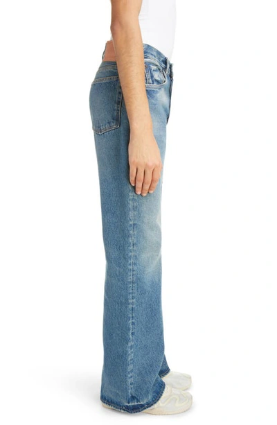 Acne Studios Slim Organic Cotton Denim Cropped Jeans In Blue