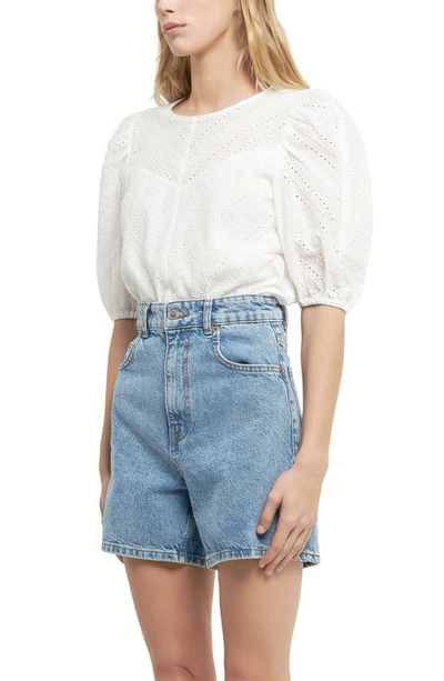 English Factory Eyelet Blouse In White