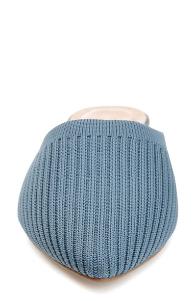 Shop Journee Collection Aniee Knit Mule In Blue