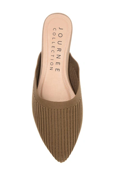 Shop Journee Collection Aniee Knit Mule In Taupe