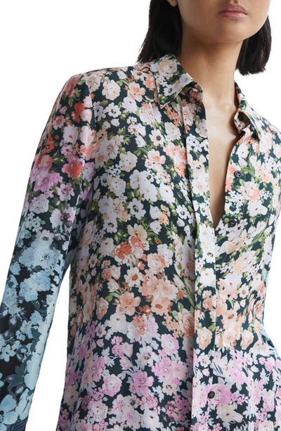 Shop Reiss Serena Print Blouse In Floral Multi
