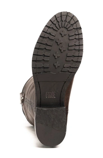 Shop Frye Melissa Button Lug Riding Boot In Smoke - Sandy