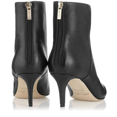 Shop Jimmy Choo Brody Black Grainy Calf Leather Round Toe Ankle Boots