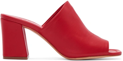 Maryam Nassir Zadeh Red Leather Penelope Mules