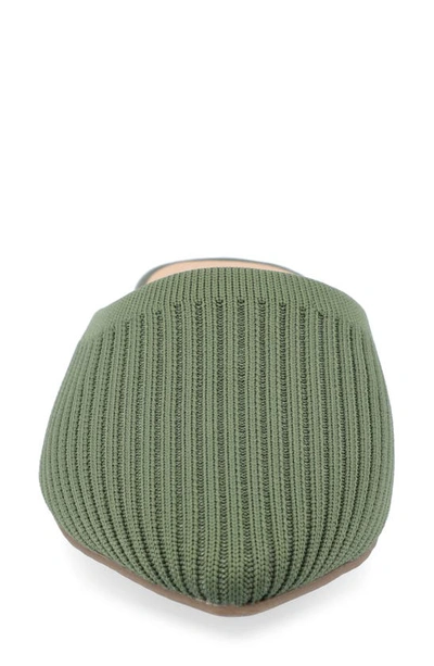 Shop Journee Collection Aniee Knit Mule In Olive