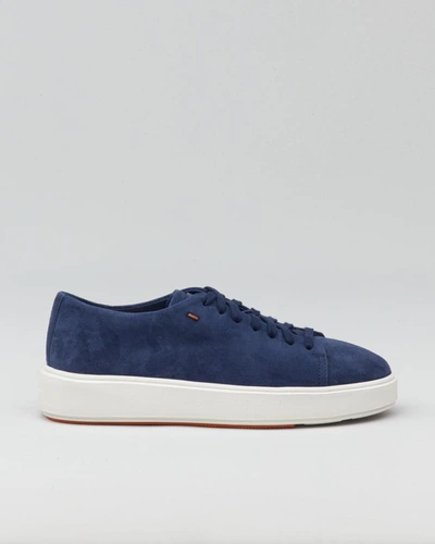 Shop Santoni Sneakers In Blue