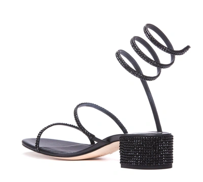 Shop René Caovilla Sandals In Black