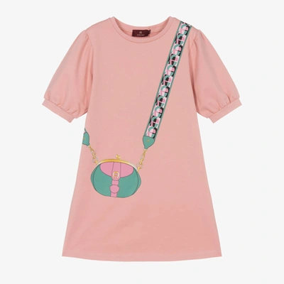 Shop Aigner Girls Pink Cotton Crossbody Bag Dress