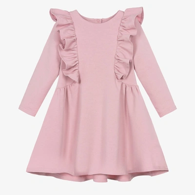 Shop Sofija Girls Pink Frill Cotton Dress