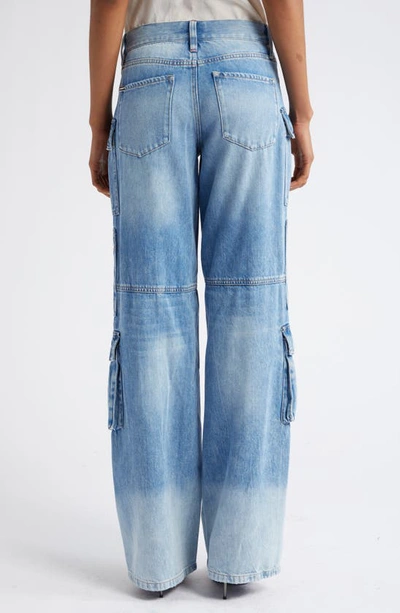 Shop Alice And Olivia Cay Baggy Cargo Jeans In Brea Blue