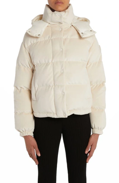 Moncler Daos Quilted Corduroy Down Jacket In White