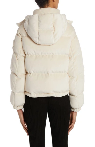 Moncler Daos Quilted Corduroy Down Jacket In White