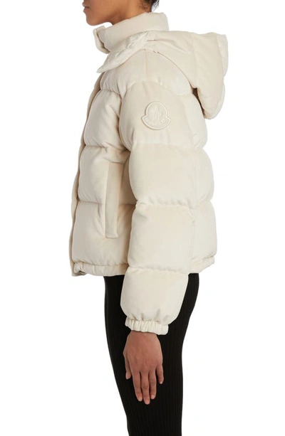 Moncler Daos Quilted Corduroy Down Jacket In White