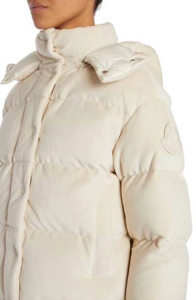 Moncler Daos Quilted Corduroy Down Jacket In White