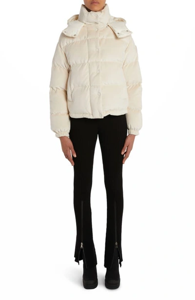 Moncler Daos Quilted Corduroy Down Jacket In White