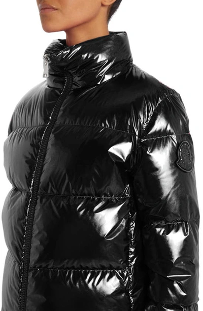 Shop Moncler Meuse Laminated Nylon Down Jacket In Black
