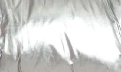 Moncler Metallic Puffer Jacket In Silver
