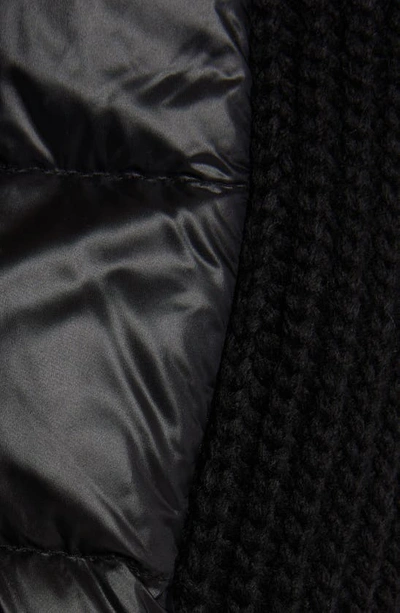 Moncler Quilted Down & Rib Knit Vest In Black