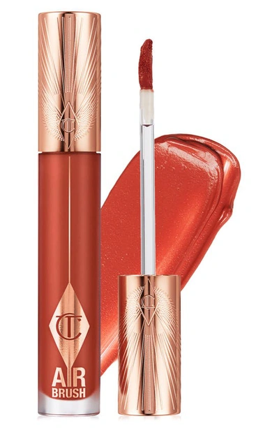 Shop Charlotte Tilbury Airbrush Flawless Matte Liquid Lipstick In Flame Blur
