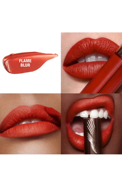 Shop Charlotte Tilbury Airbrush Flawless Matte Liquid Lipstick In Flame Blur