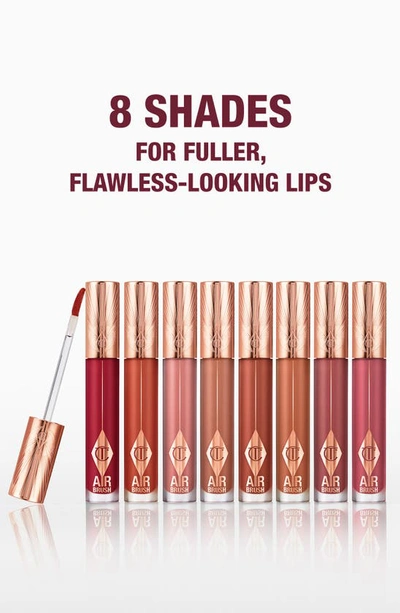 Shop Charlotte Tilbury Airbrush Flawless Matte Liquid Lipstick In Flame Blur
