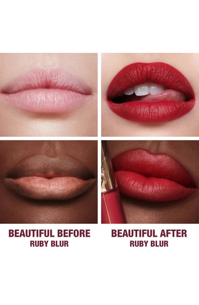 Shop Charlotte Tilbury Airbrush Flawless Matte Liquid Lipstick In Ruby Blur