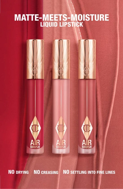 Shop Charlotte Tilbury Airbrush Flawless Matte Liquid Lipstick In Pillow Talk Blur