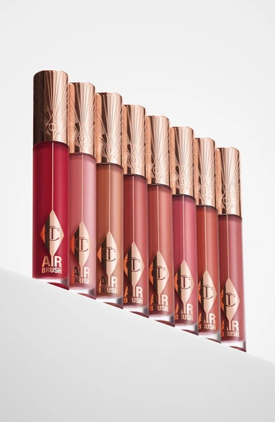 Shop Charlotte Tilbury Airbrush Flawless Matte Liquid Lipstick In Pillow Talk Blur